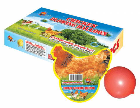 Chicken Blowing Balloon